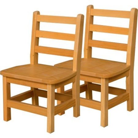 WOOD DESIGNS ‚Ñ¢ 11" Seat Height Hardwood Chair, Carton of Two WD81102